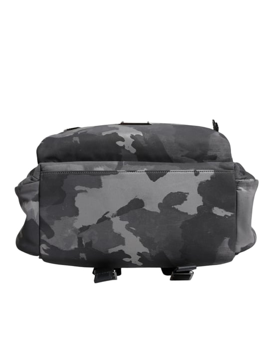 Grauer Baumwoll-Camouflage-Logo-Plakette Rucksack - Image 5