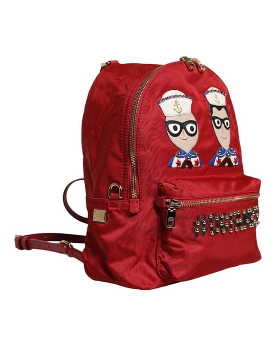 Roter #DGFAMILY VULCANO Verzierung Rucksack Tasche - Image 2