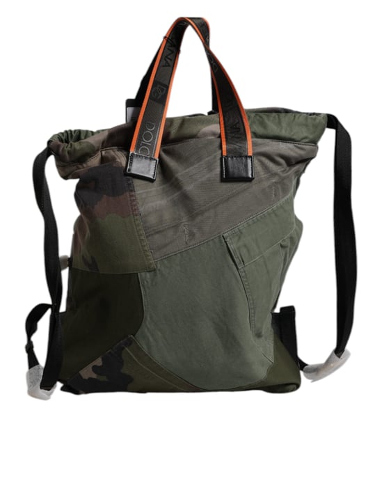 Militärgrüner Patchwork-Rucksack - Image 2