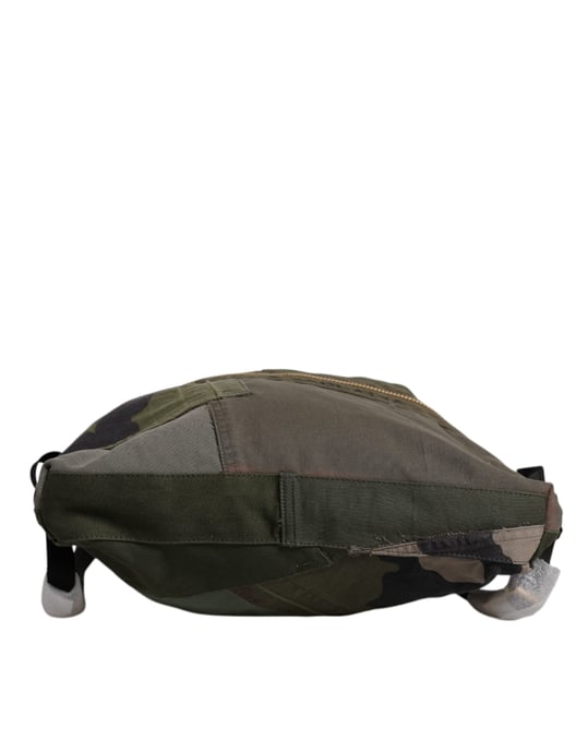 Militärgrüner Patchwork-Rucksack - Image 3