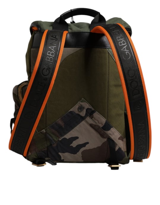 Militärgrüner Patchwork-Reiserucksack - Image 2