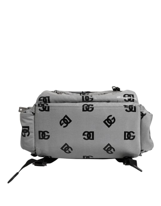 Polyester Grau Schwarz DG Logo Plakette Rucksack Tasche - Image 5