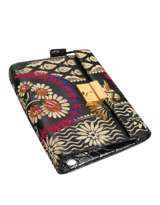 Mehrfarbige Jacquard-Blumen-Dokumentenmappe - Image 4