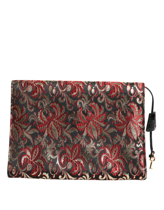 Mehrfarbige Jacquard Blumen Dokumenten Aktentasche - Image 3