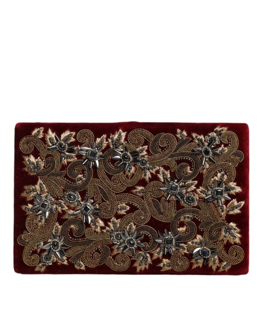 Rote Samt Goldrahmen Clutch Abend Party Tasche - Image 2
