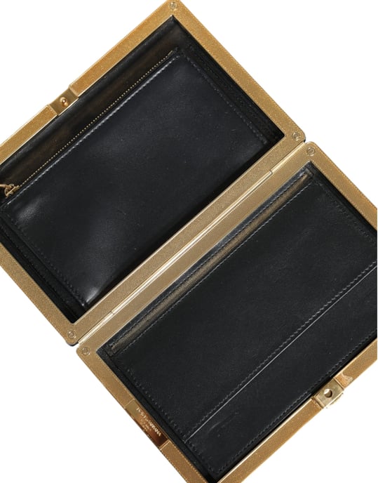 Blaue Samt Clutch mit goldenen Rahmen für Abendveranstaltungen und Partys - Image 4