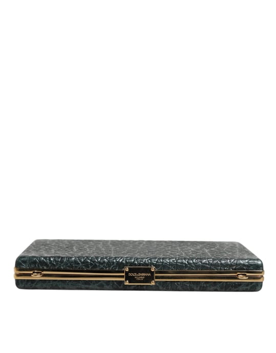 Schwarze Leder Clutch Abend Umhängetasche - Image 4