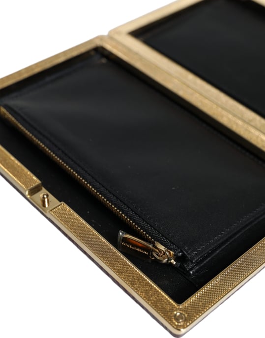 Bordeauxfarbenes Leder-Clutch-Abend-Crossbody-Tasche - Image 5