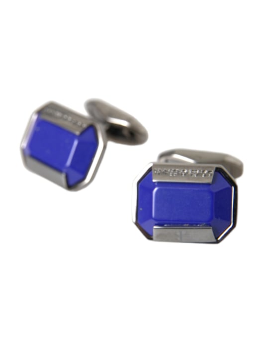 Silberne Messing-Pin-Crystal-Cufflinks - Image 5