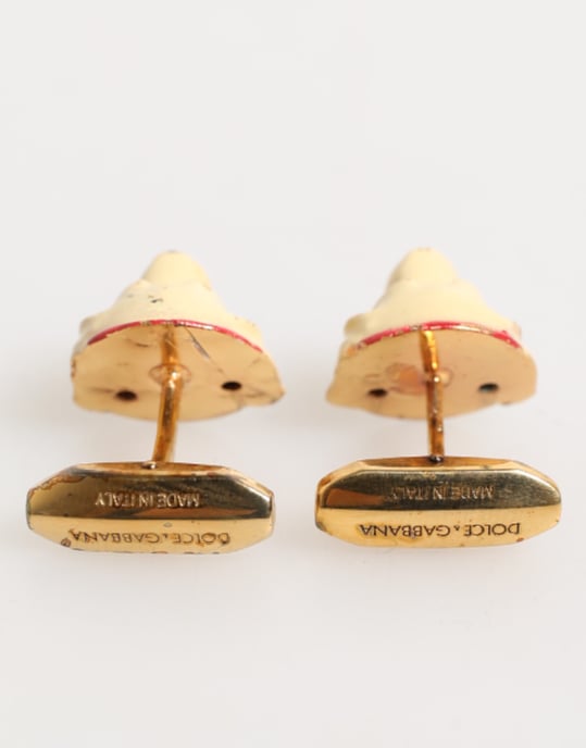 Brass Gold Tone Dog Puppy Men's Accessories Cufflink - Image 3