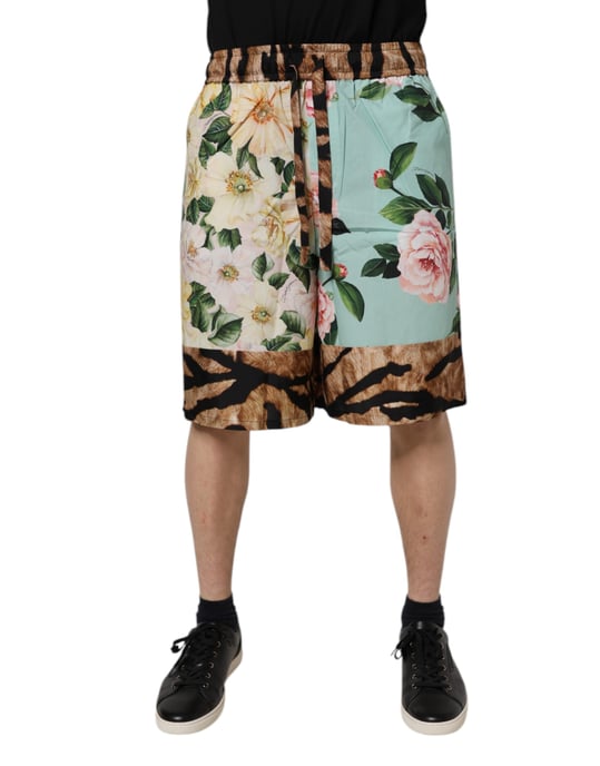 Blumen Tierdruck Shorts - Image 1