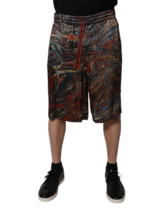 Marmorierter Print mit Kordelzug-Shorts - Image 2