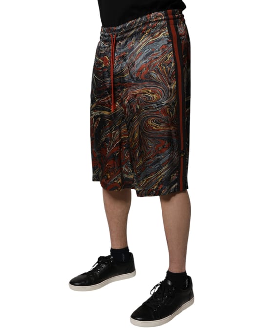 Marmorierter Print mit Kordelzug-Shorts - Image 3