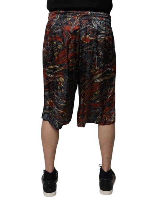 Marmorierter Print mit Kordelzug-Shorts - Image 4