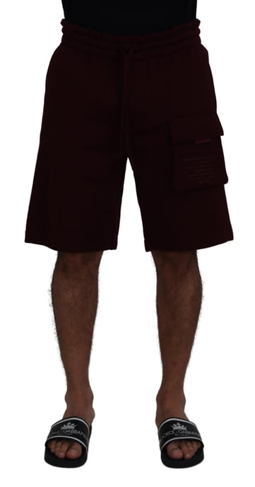 Fleece Shorts Burgunder Cargo Shorts - Image 1