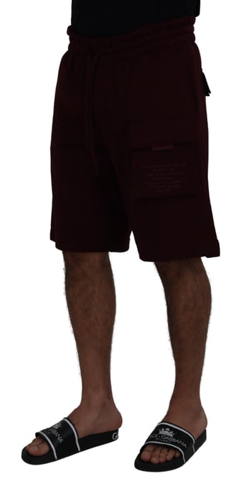 Fleece Shorts Burgunder Cargo Shorts - Image 2