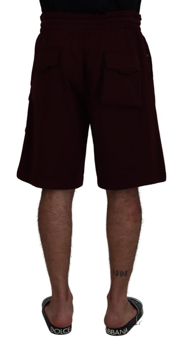 Fleece Shorts Burgunder Cargo Shorts - Image 3