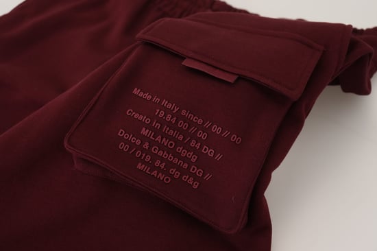 Fleece Shorts Burgunder Cargo Shorts - Image 6