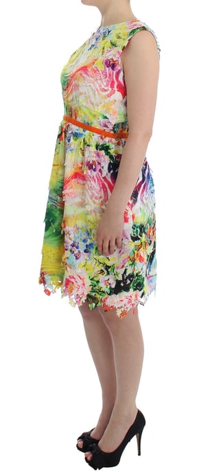 Blumen Lasergeschnittenes Seidenkleid - Image 2