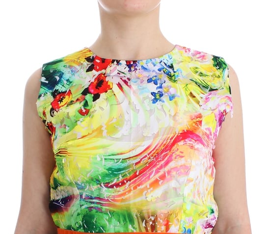 Blumen Lasergeschnittenes Seidenkleid - Image 5