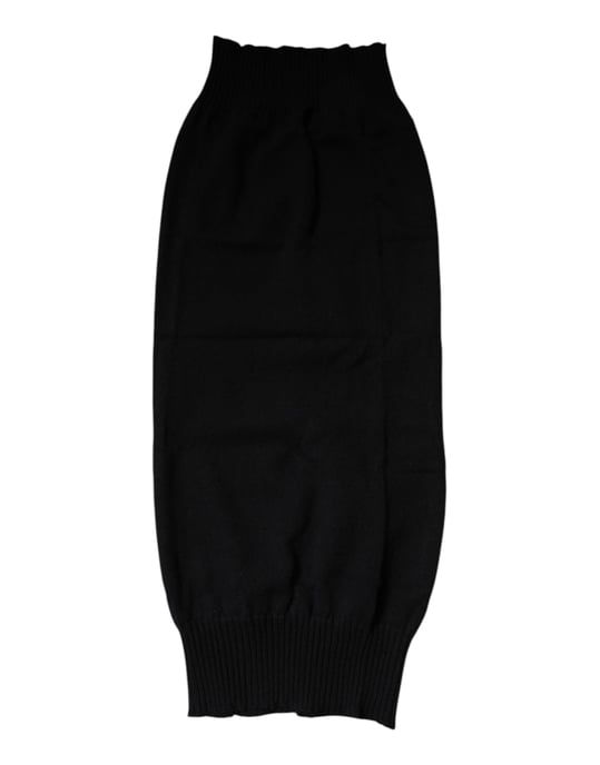 Schwarzer Cashmere Gestrickter Nackenwärmer Schal - Image 1