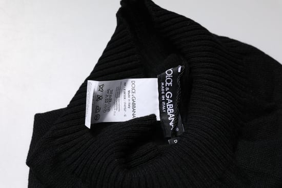 Schwarzer Cashmere Gestrickter Nackenwärmer Schal - Image 4