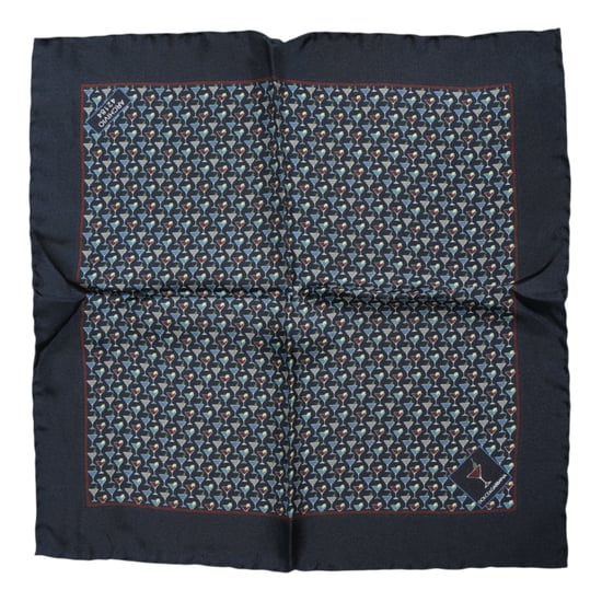 Blauer Cocktail-Seidenschal Foulard - Image 2