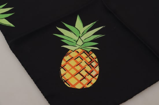 Schwarzes Ananas bedrucktes quadratisches Taschentuch-Schal - Image 2