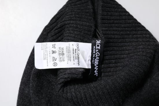 Schwarzer Cashmere Gestrickter Halswärmer Foulard Schal - Image 4