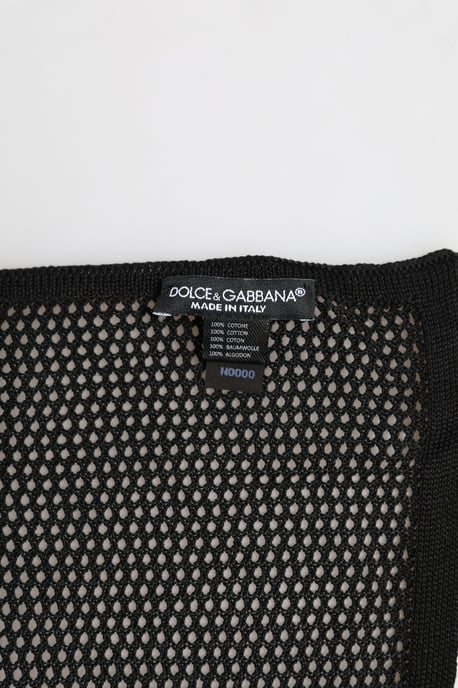 Dolce & Gabbana Baumwoll-Tuch mit Muster, quadratisch - Schwarz - Image 3