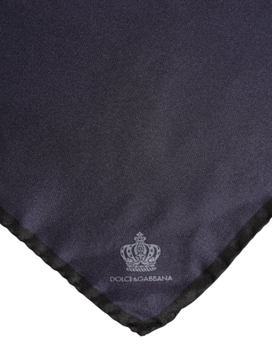 Blaues DG Crown Seidentuch für Männer - Image 4