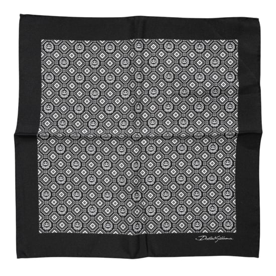 Schwarz-weiß gemusterter quadratischer Foulard-Schal - Image 2