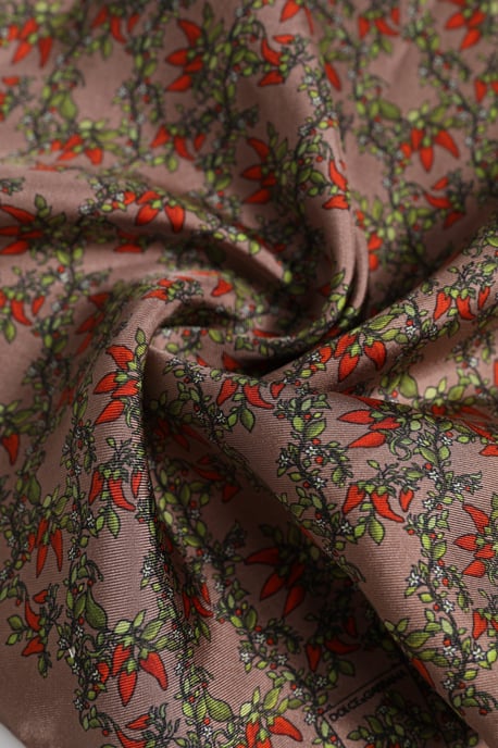 Braunes Chilis-Seidentuch Herren Foulard Schal - Image 4