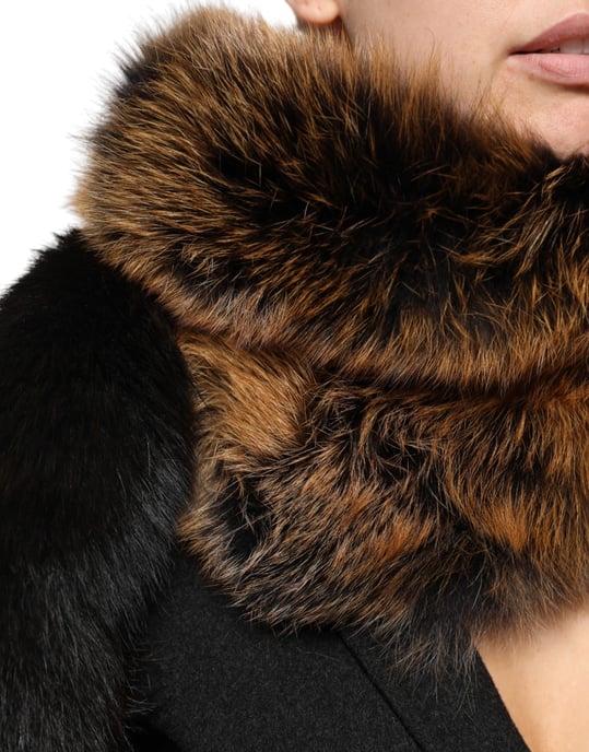 Braun-Roter Fuchs Pelz Halswärmer Cashmere Schal - Image 2