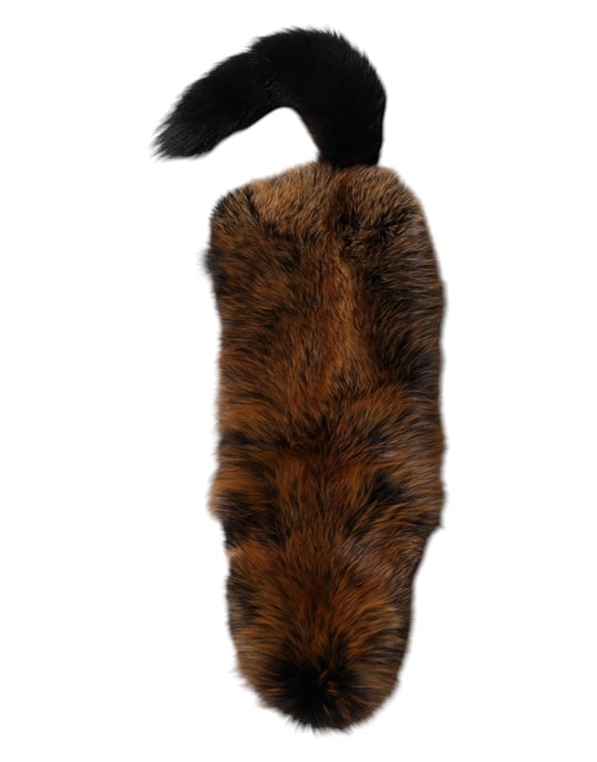 Braun-Roter Fuchs Pelz Halswärmer Cashmere Schal - Image 4