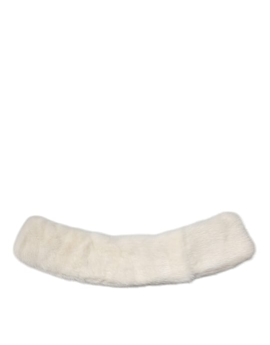 Weißer Nerzfutter Kragen Damen Halswickelschal - Image 1