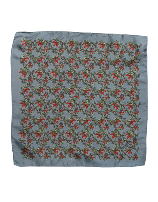 Grauer Chilis Seidentuch Herren Foulard Schal - Image 1