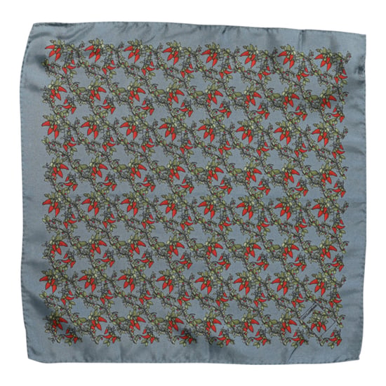 Grauer Chilis Seidentuch Herren Foulard Schal - Image 4