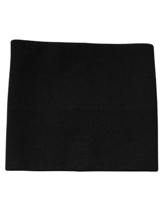 Schwarzes Cashmere Gestricktes Quadratisches Taschentuch Schal - Image 1