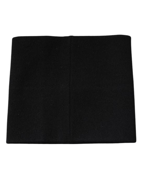 Schwarzes Cashmere Gestricktes Quadratisches Taschentuch Schal - Image 3