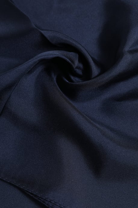 Dunkelblaues Seidenschal Herren Foulard - Image 4