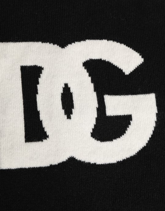 Schwarzer D&G Logo Cashmere Strickschal für Herren, Einheitsgröße - Image 3