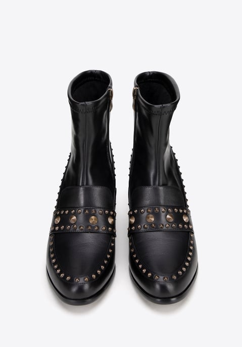 Wittchen Damen-Ankle-Boots mit Ziernieten, schwarz, Naturleder - Image 2