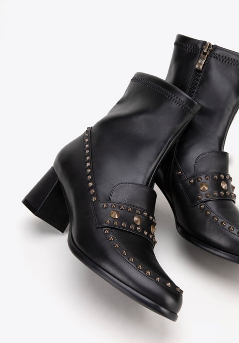 Wittchen Damen-Ankle-Boots mit Ziernieten, schwarz, Naturleder - Image 5