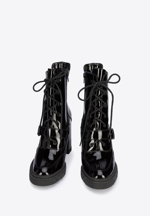 Wittchen Damen-Ankle-Boots aus schwarzem Lackleder mit Schnalle an der Ferse - Image 1
