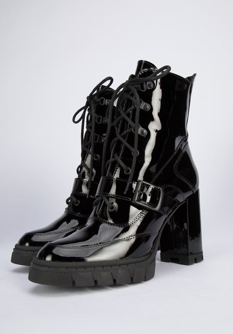Wittchen Damen-Ankle-Boots aus schwarzem Lackleder mit Schnalle an der Ferse - Image 5