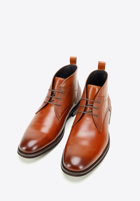 Wittchen Herren-Ankle-Boots aus Leder mit Einlegesohlen, Braun, Naturleder - Image 1