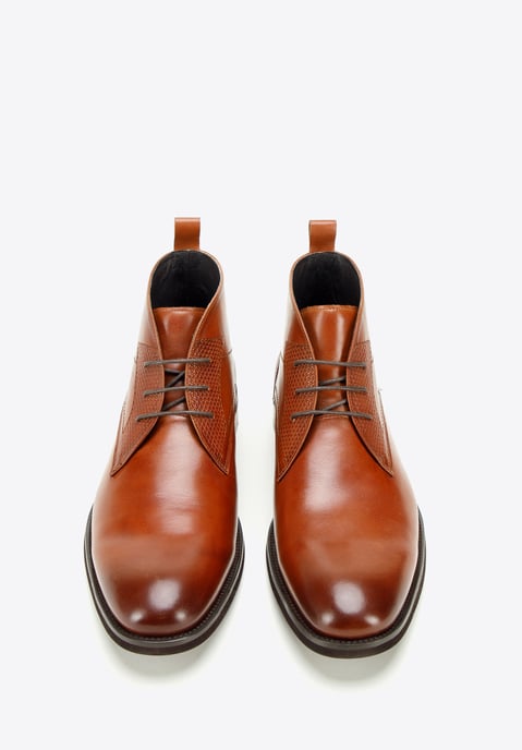 Wittchen Herren-Ankle-Boots aus Leder mit Einlegesohlen, Braun, Naturleder - Image 2