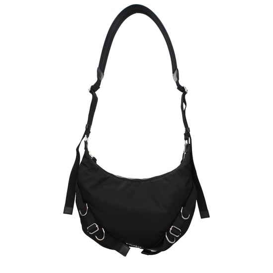 Schwarze Nylon Umhängetasche - Image 1