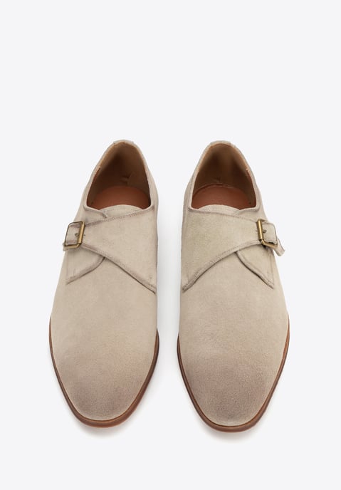 Wittchen Herren-Monk-Schuhe aus beigefarbenem Wildleder - Image 2